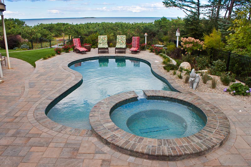Your New Inground Pool Step By, Inground Pool With Spa Designs