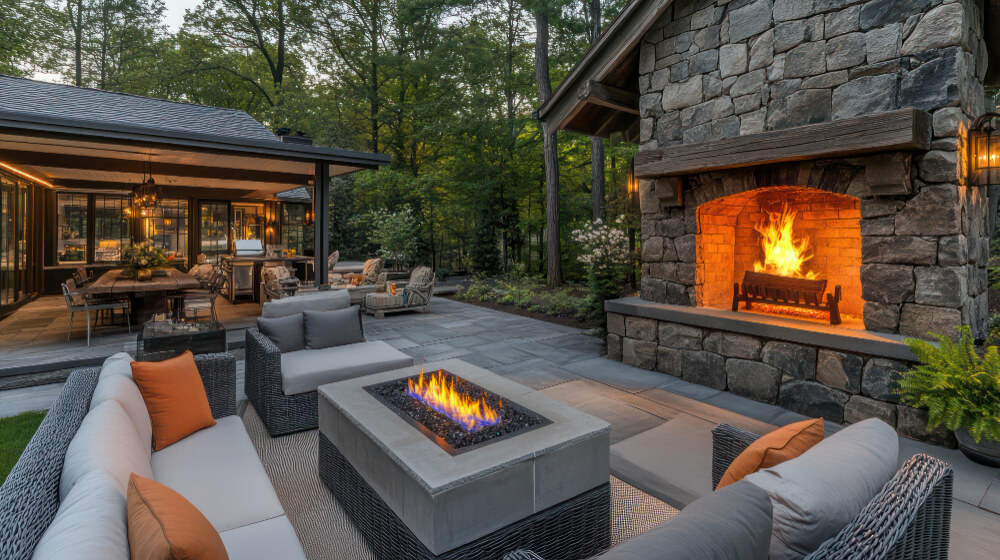 how to choose between a fire pit and outdoor fireplace